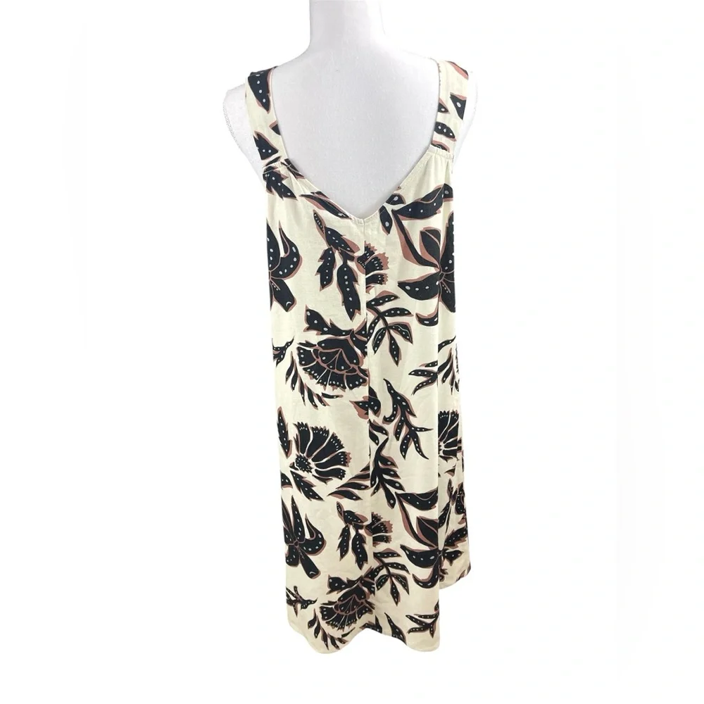 NWT NAF NAF Paris Tropical Hawaiian Floral Midi Dress LARGE MSRP$229 Vacation - Picture 5 of 12